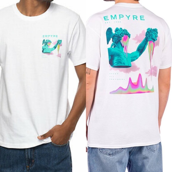 Empyre Other - Empyre Dynasty Perseus Defeating Medusa T-Shirt XL Off White and Teal